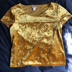 yellow velvet shirt